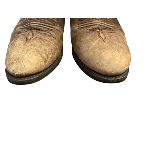 Laredo Men’s Cowboy Western Boots 9.5 EW Extra Wide Brown Distressed Leather - Picture 9 of 9